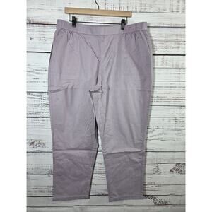 Denim & Co Lavendar pull-on stretch dress pants in women's size 1X